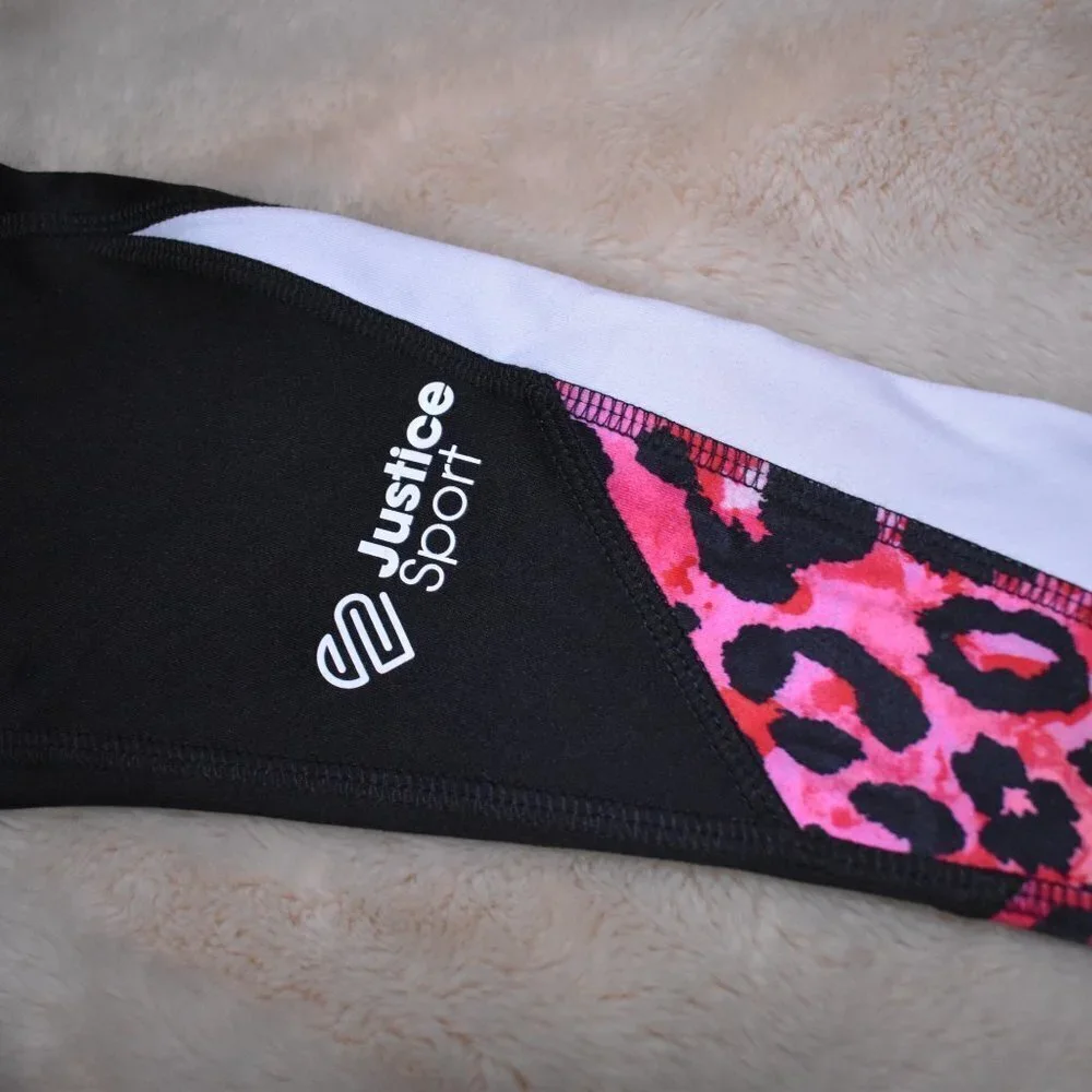 Girls Leggings Animal Print Stretch Size XS 5/6